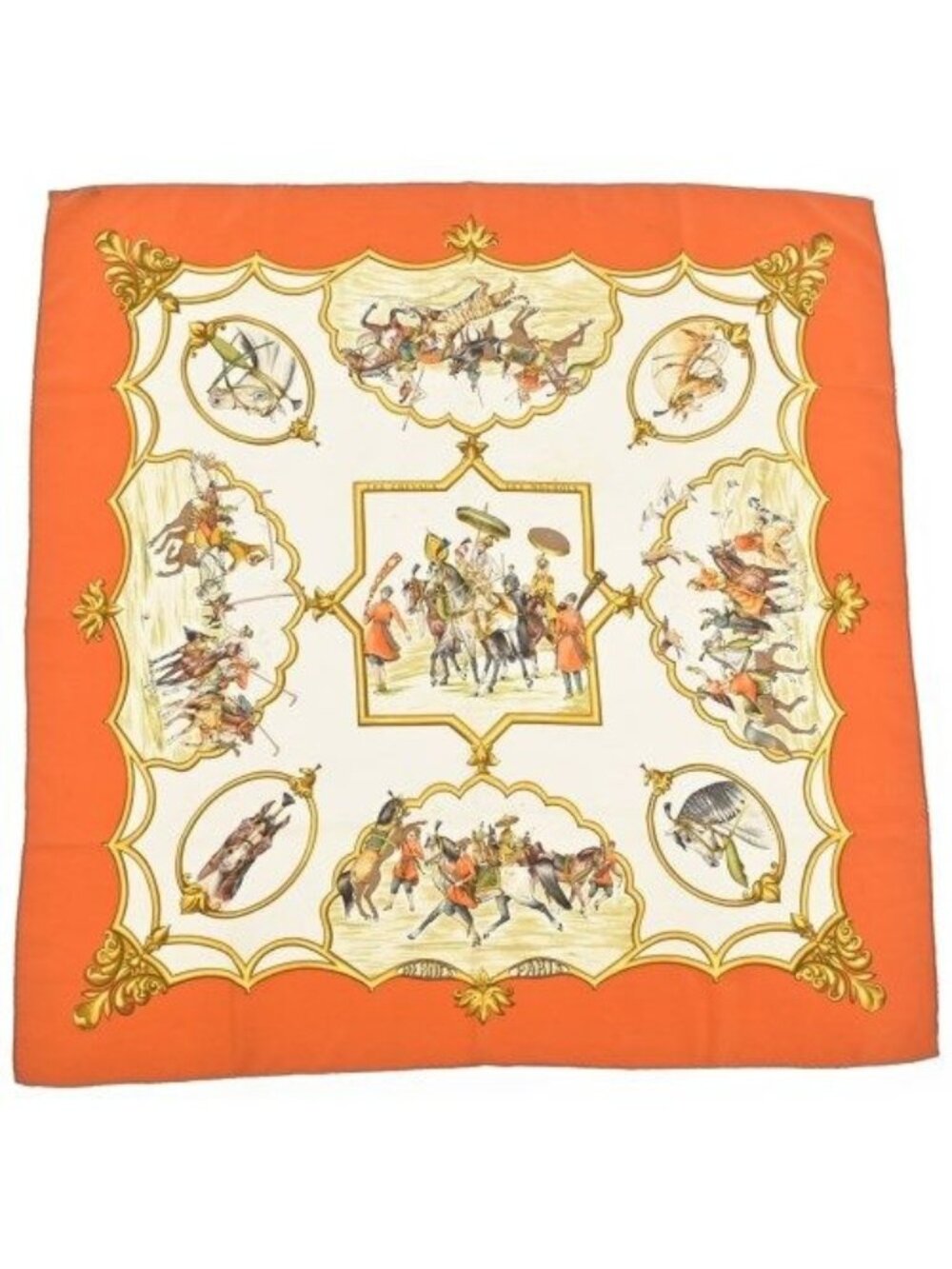 Hermes Bandana Scarf Orange